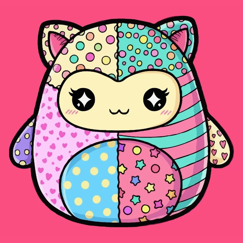 Patchwork Kitten Pastel Colors