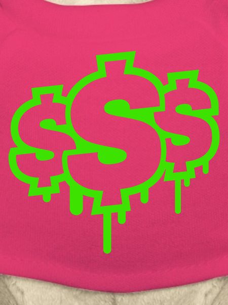 Neon Graffiti Dollarzeichen Tropfen