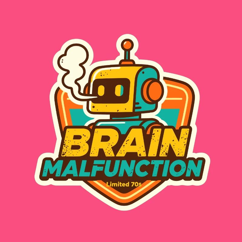 Dysfonctionnement cérébral Conception de robot rétro