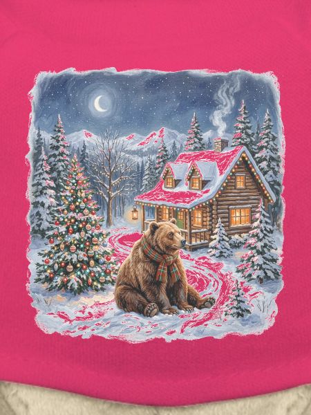 Winterwald Bär am Kamin