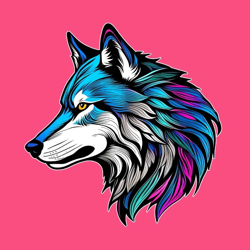 Das schöne Profil eines Wolfes