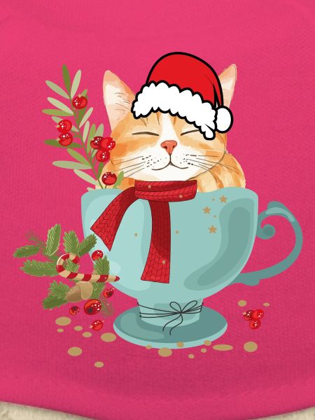 Katze mit Weihnachtsmütze 