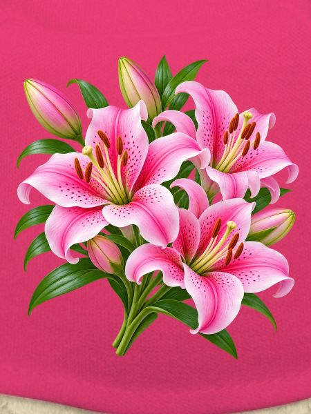 Pink Lily Bouquet Burst