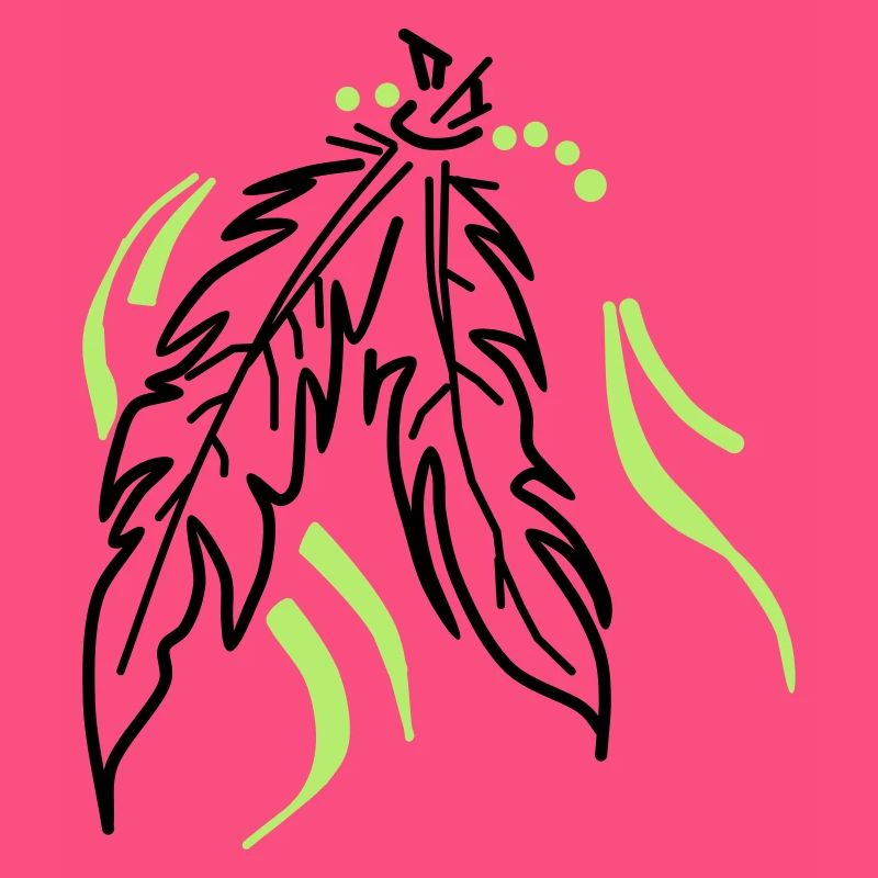 Feathers tied together