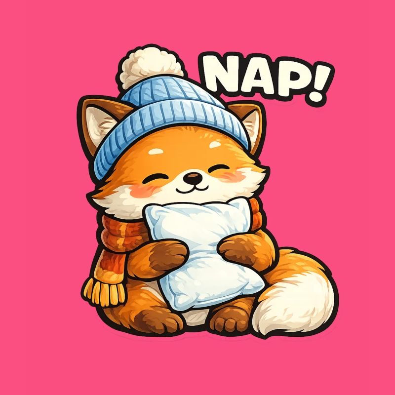 Winter cuddle fox with hat