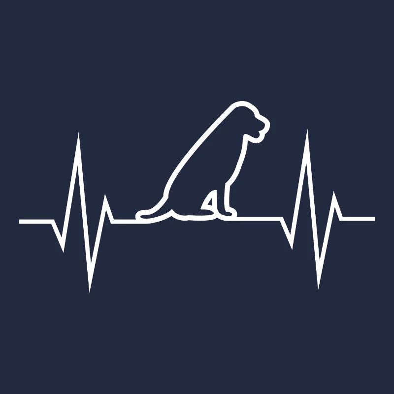 Cute Labrador Heartbeat Pulse