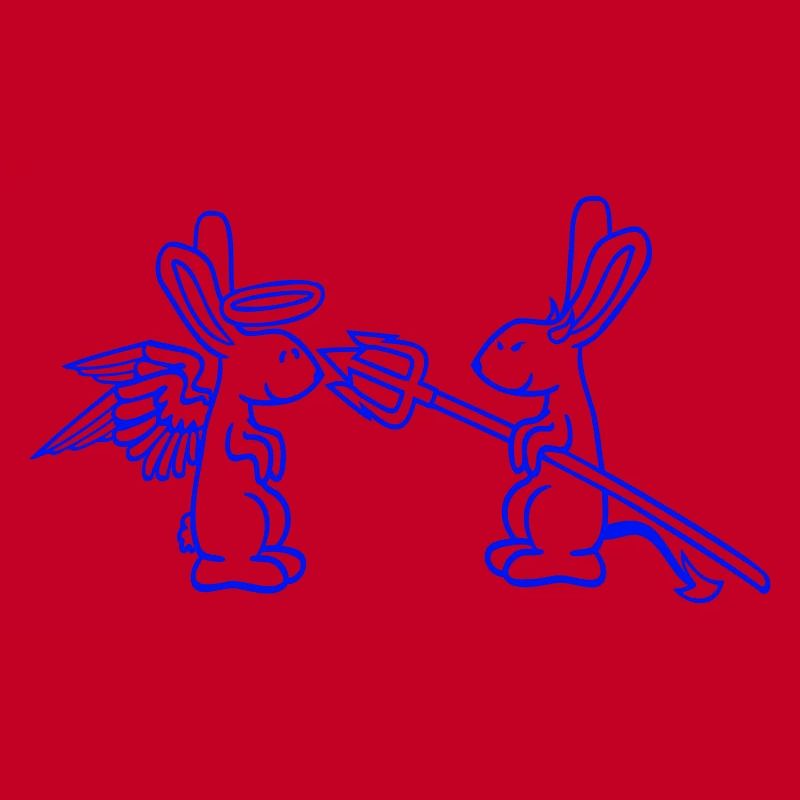 Rabbit Angel Conscience Devil Demon Evil Satan Hell