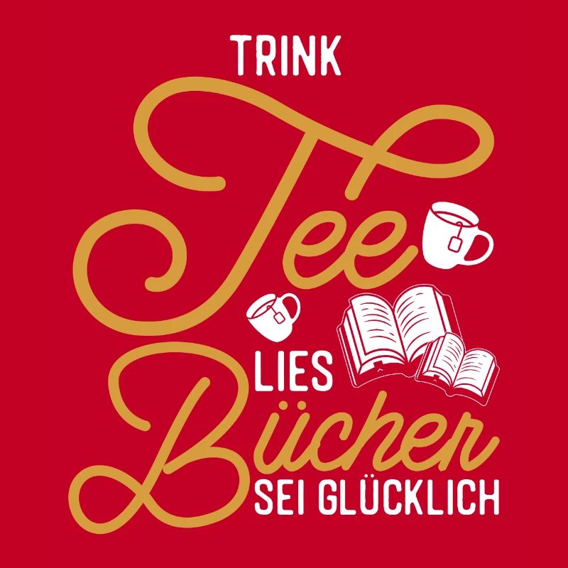 Leseratte Tee Spruch Bücherwurm