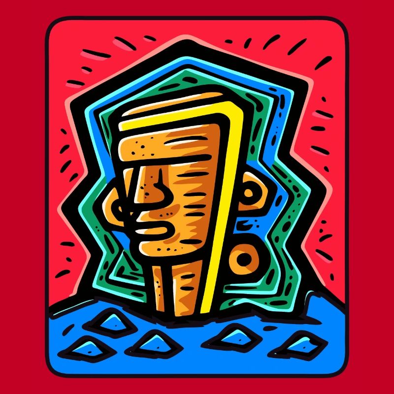Abstrakte buntes Tiki