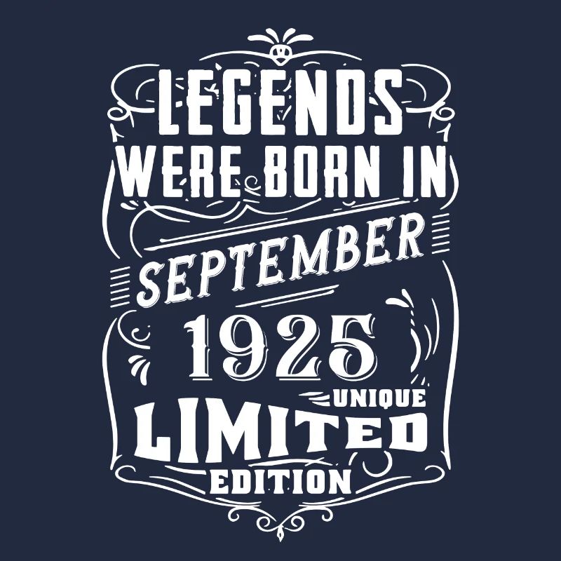 Birthday September 1925 Limited Edition Legend