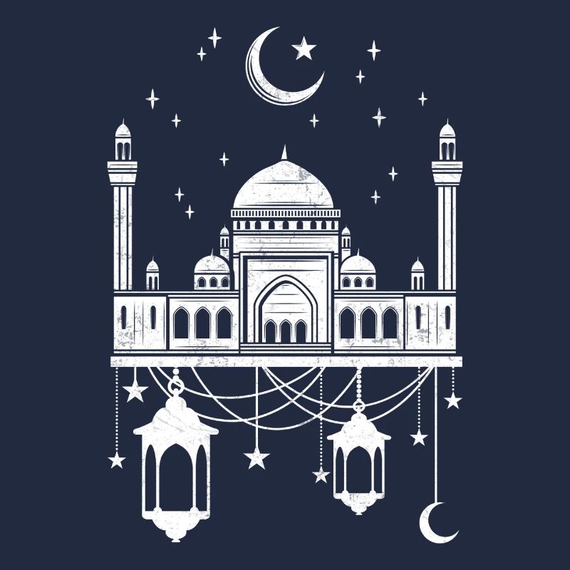 Moschee mit Halbmond