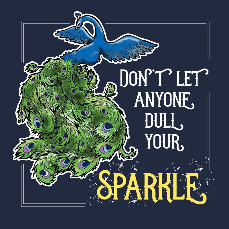 pfau bunt sparkle lustig Geschenk Vogel Spruch