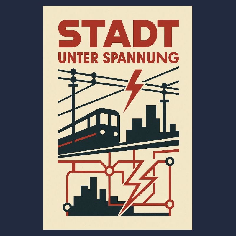 Stadt unter Spannung U Bahn Blitz Strom Metropole