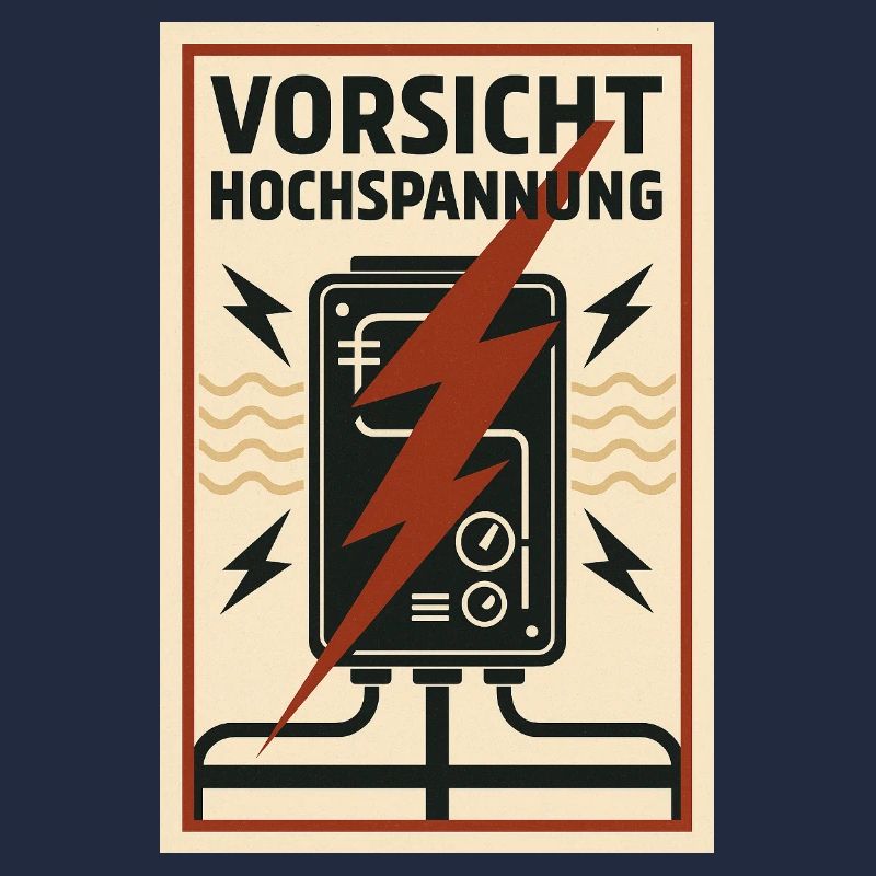 Caution High Voltage Current Warning Sign