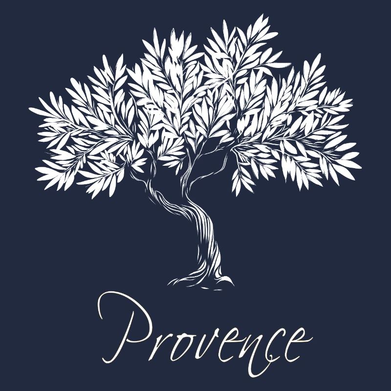 Provence white Mediterranean olive tree, chic