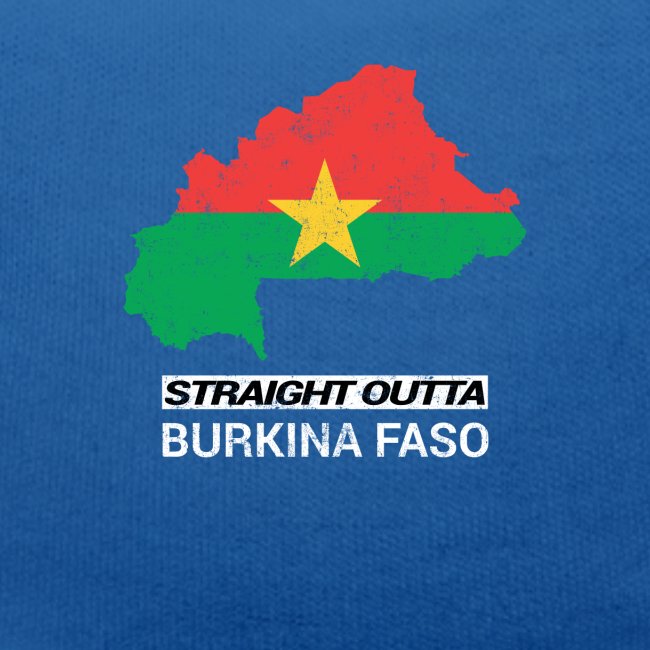 Straight Outta Burkina Faso country map & flag