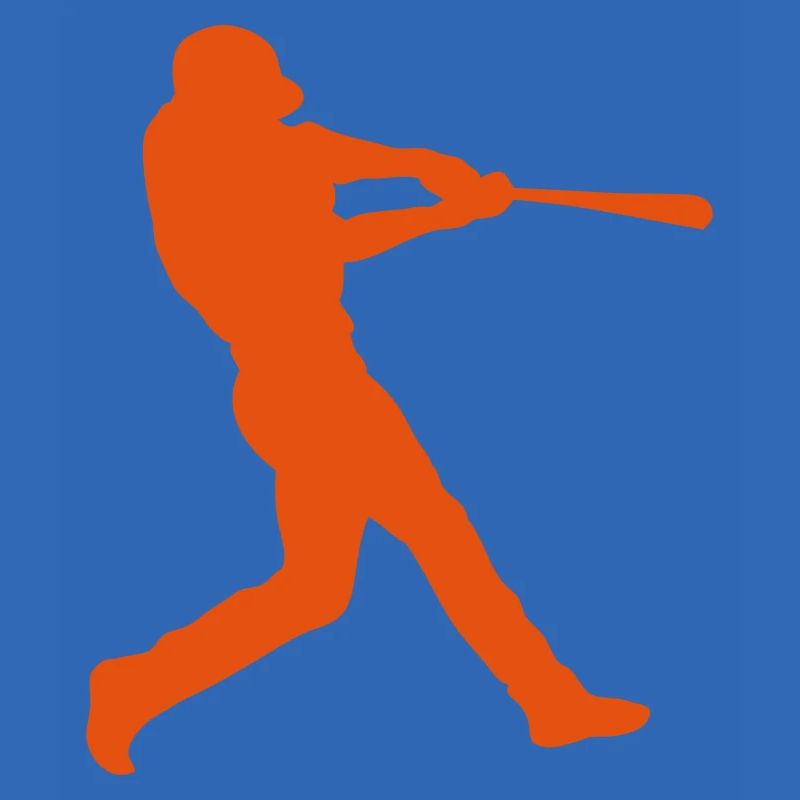 baseball bat strikes silhouette