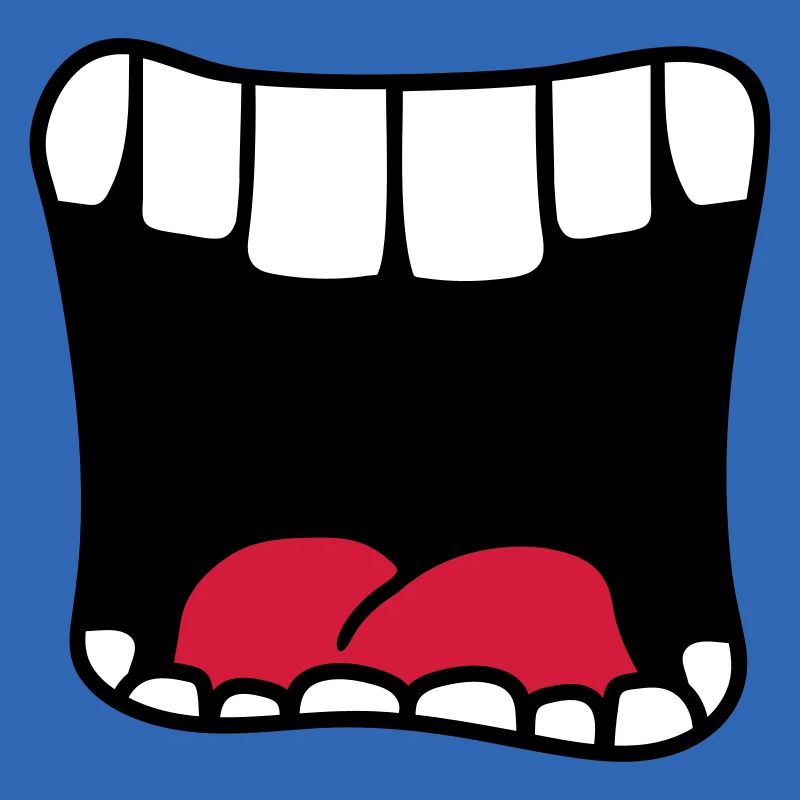bouche hurlant grosse bouche bruellen dessin animé comique