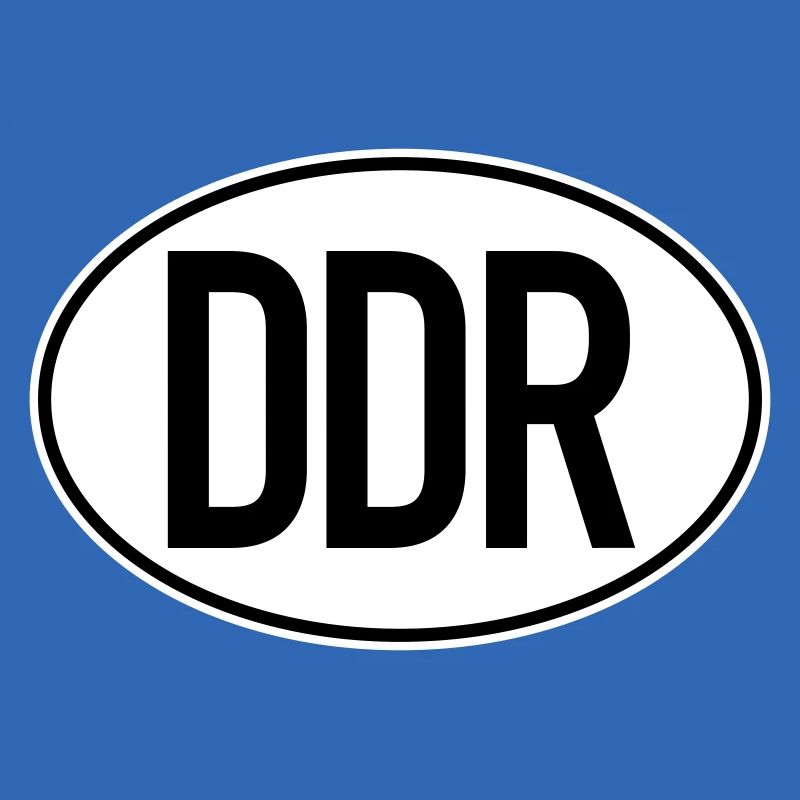 DDR Kennzeichen (zweifarbig)