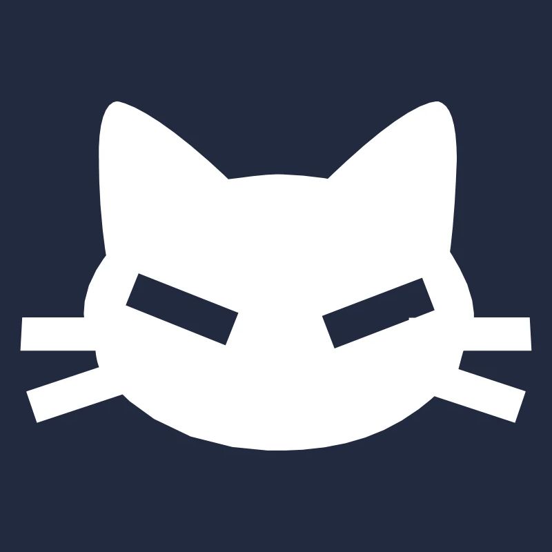 Cat with angular slit eyes