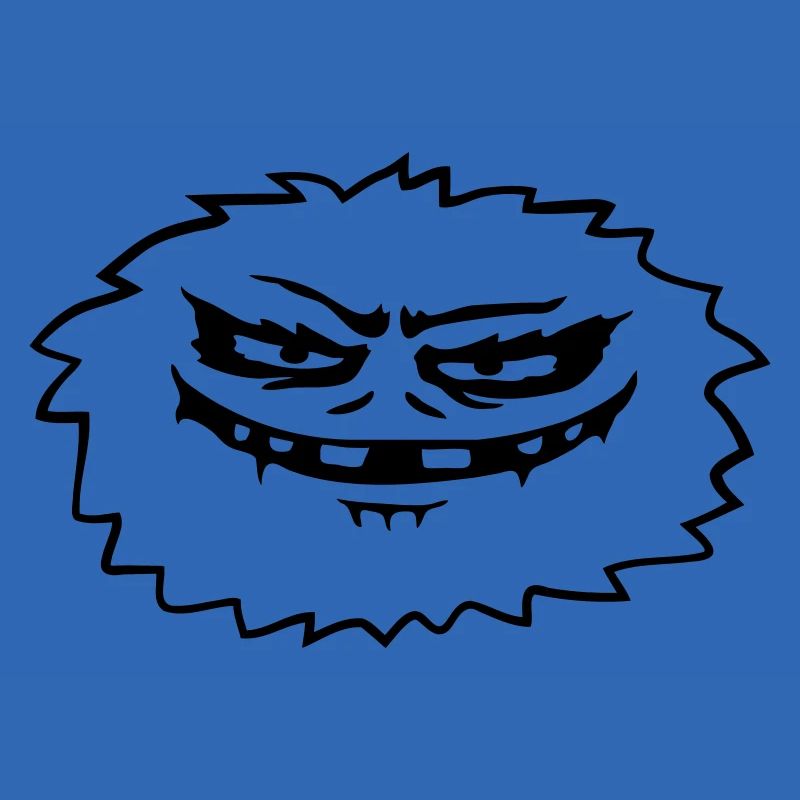Comic hairy evil monster