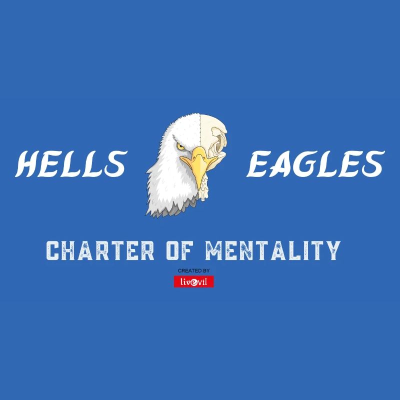 1 HELLS EAGLES CoM quer weiss complet