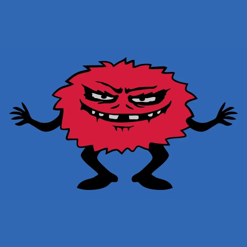 Gefährliches haariges Comic Monster