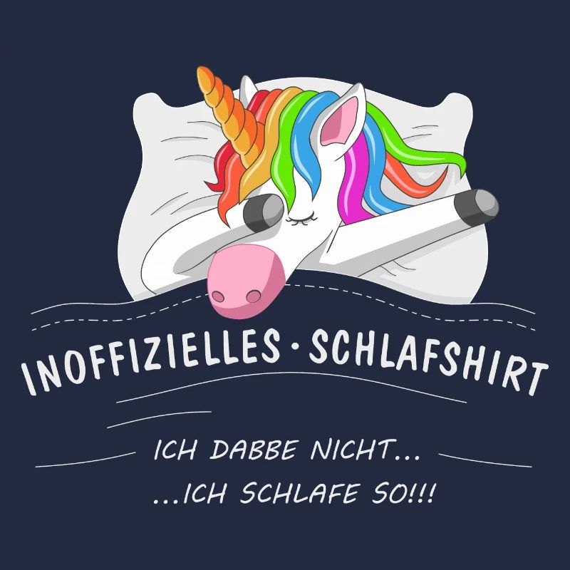 Offizielles Schlafshirt Dabbing Einhorn Mädchen
