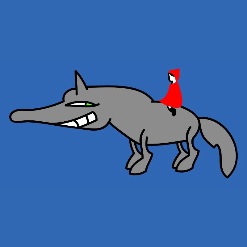 Wolf mit Rotkäppchen