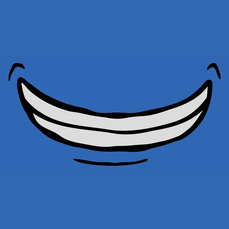 Large sourire comique exubérant