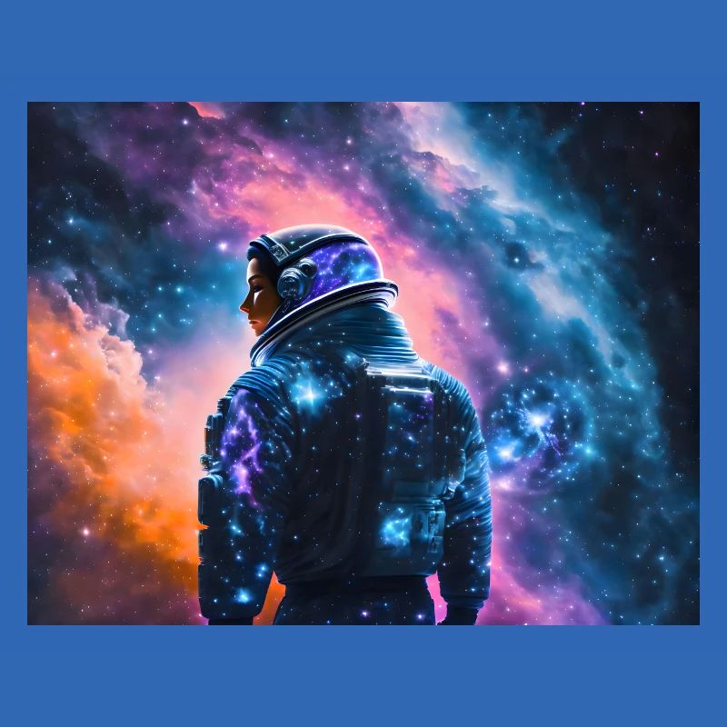 Femme astronaute dans l’espace