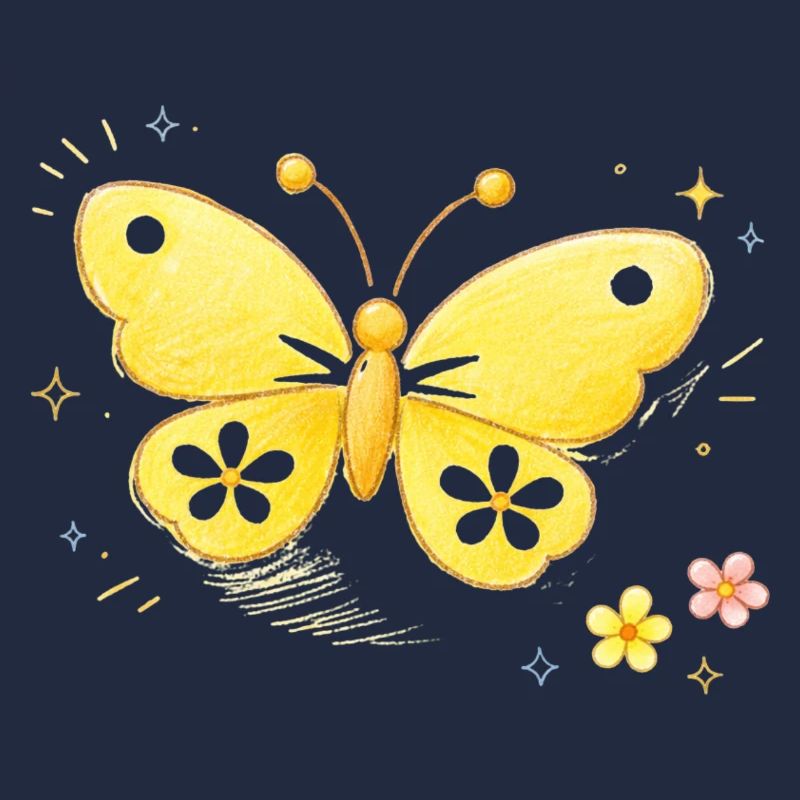 Butterfly yellow spring