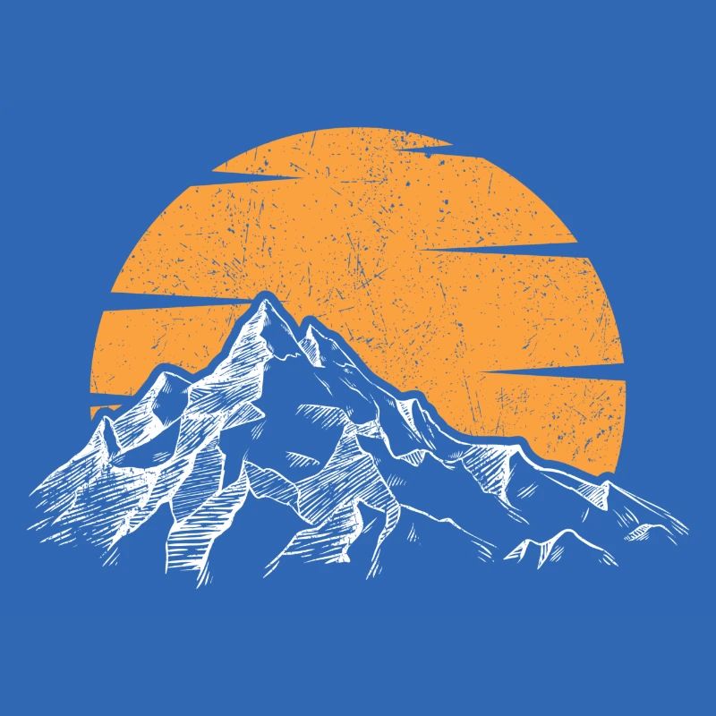 Sunset Peak Mountain Silhouette