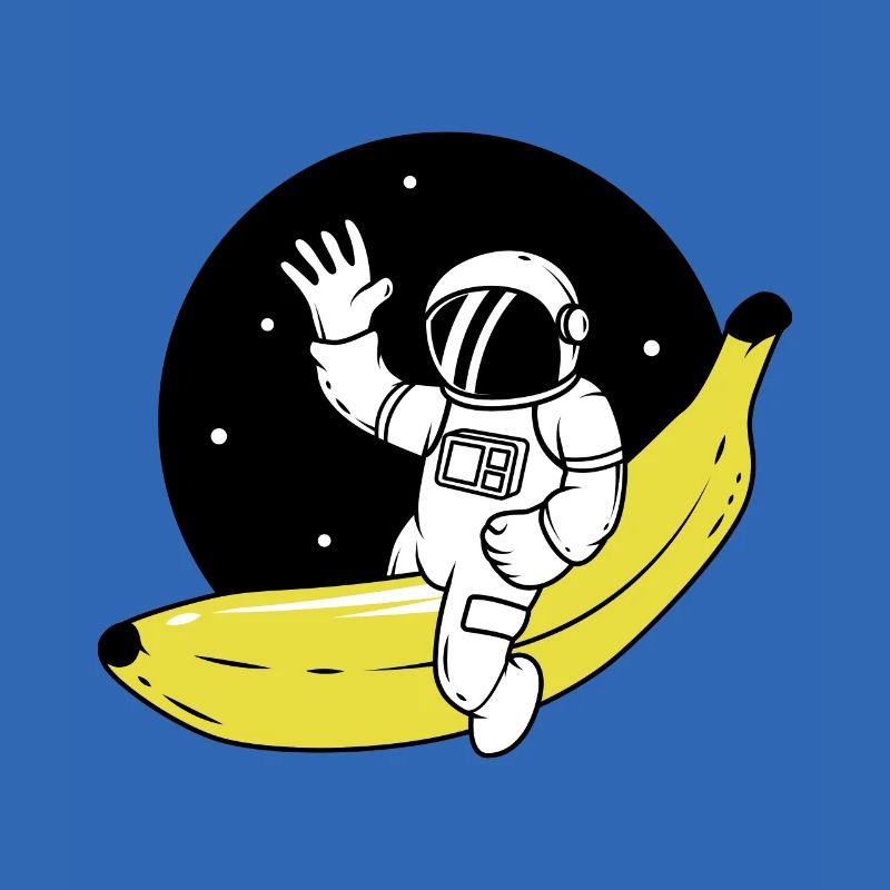 Astronaute de la banane de l'espace