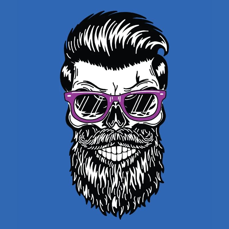 Cooler Bart Schädel