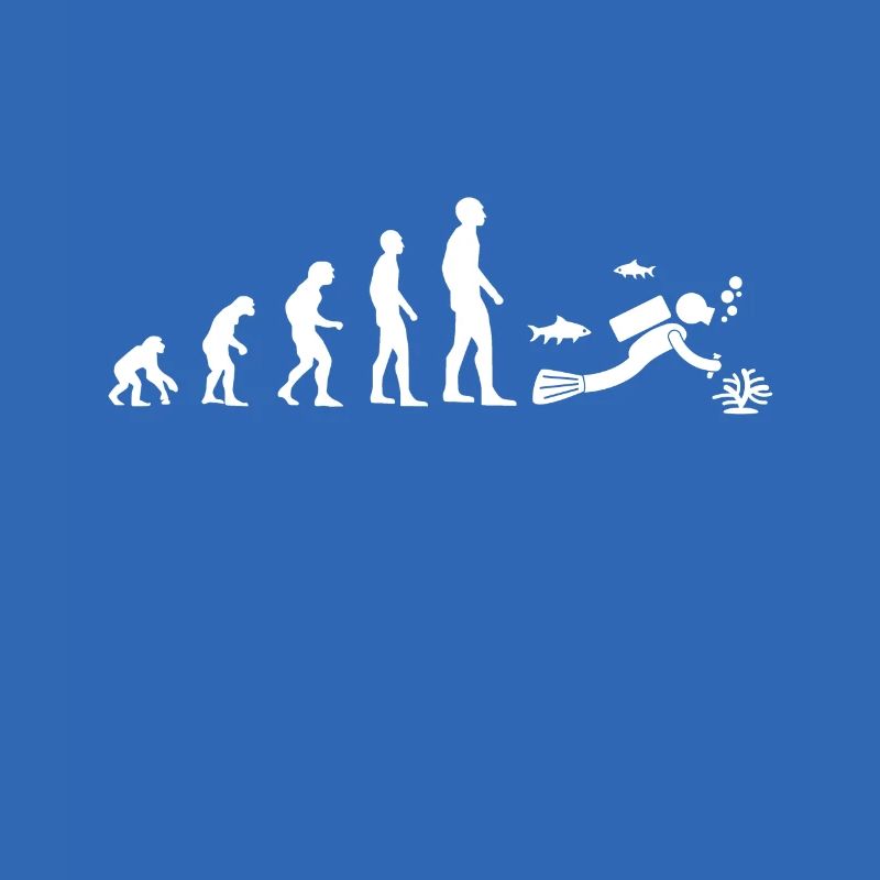 t shirt evolution diving humor diver man