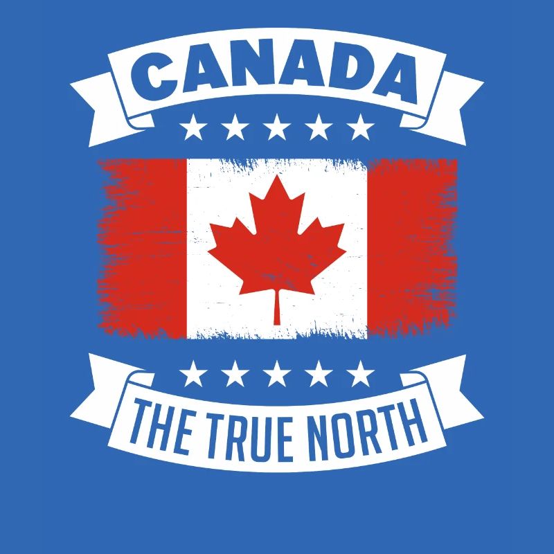 Canada Maple Leaf The True North Vintage Retro
