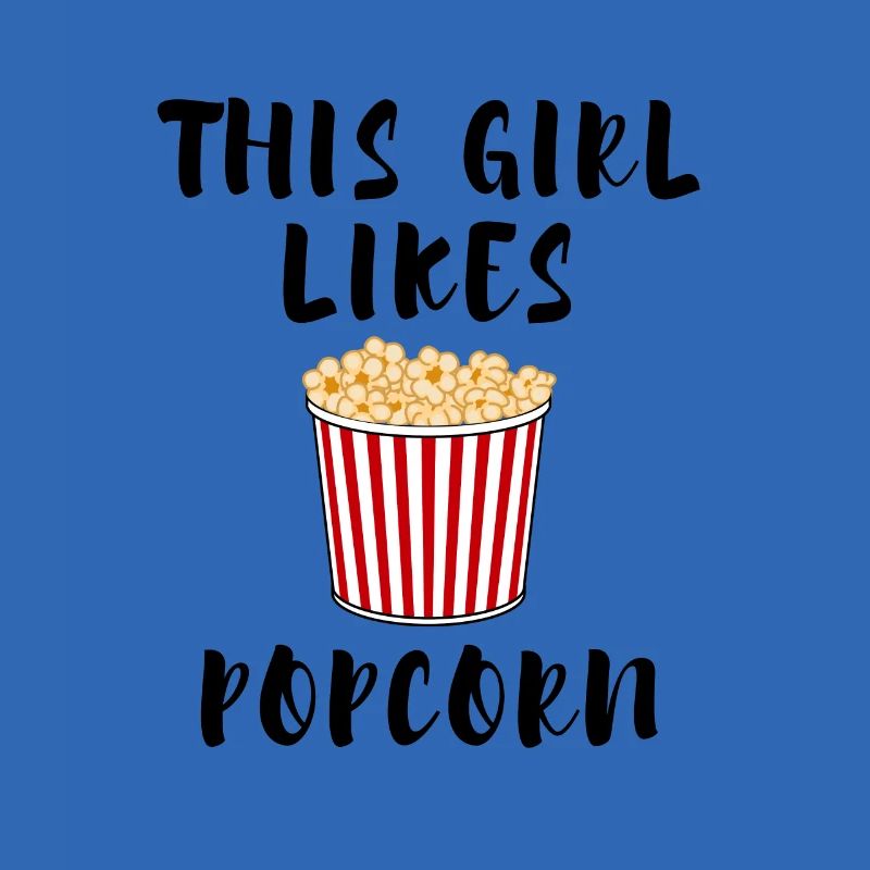 Popcorn-Chef-Mädchen mag Popcorn, das Mais isst