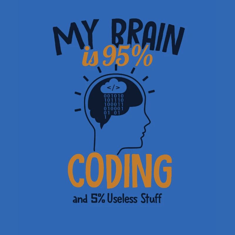 My Brain is 95% Coding Softwareingenieur Coder