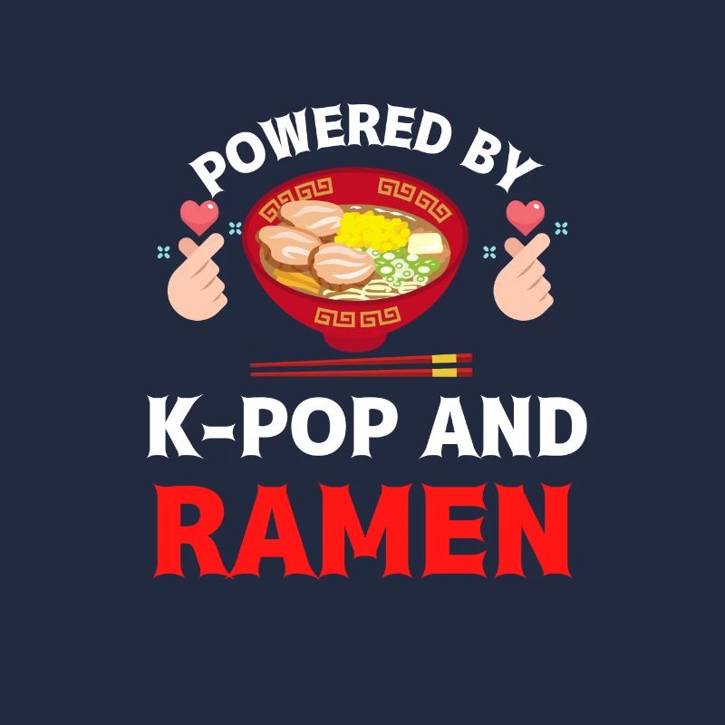 Powered by K-Pop und Ramen K-Pop Merch Merchandise