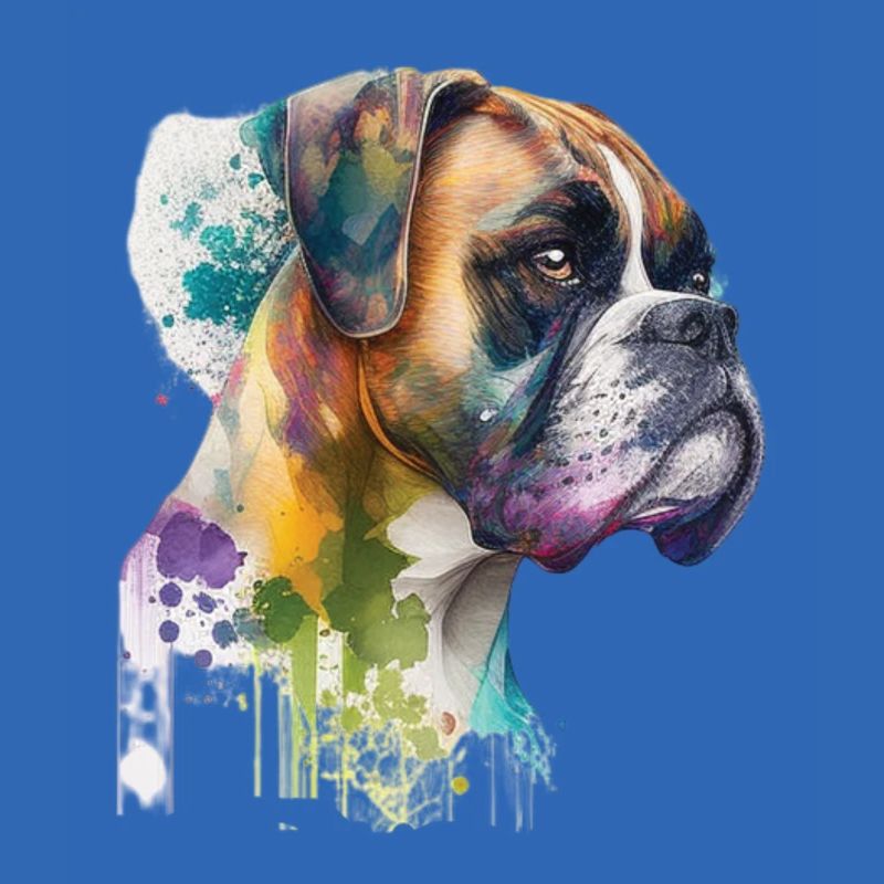 Conception de l’aquarelle allemande Boxer Dog