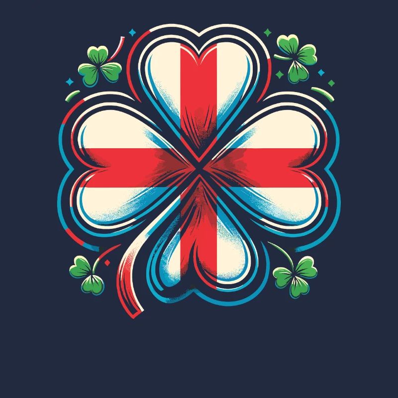 Trèfle Angleterre drapeau Saint Patrick St Patricks jour