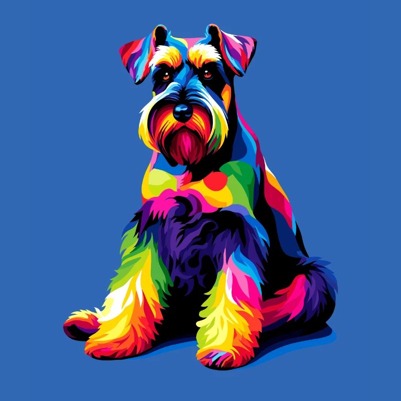 Schnauzer géant coloré Pop Art Schnauzers