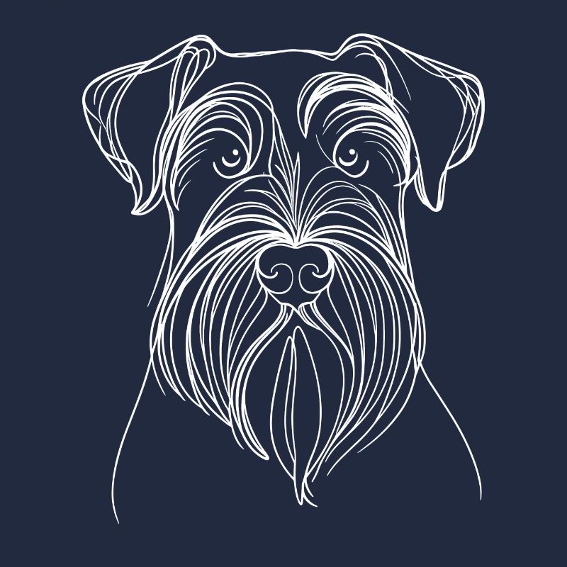 Dessin au trait Schnauzer géant Schnauzers