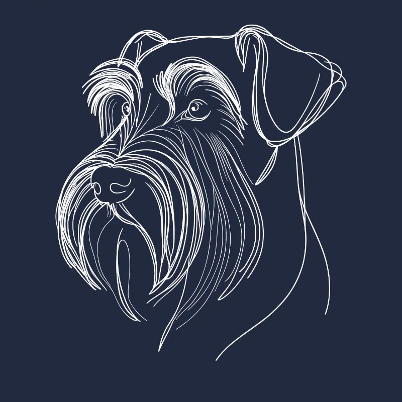 Dessin au trait Schnauzer géant Schnauzers