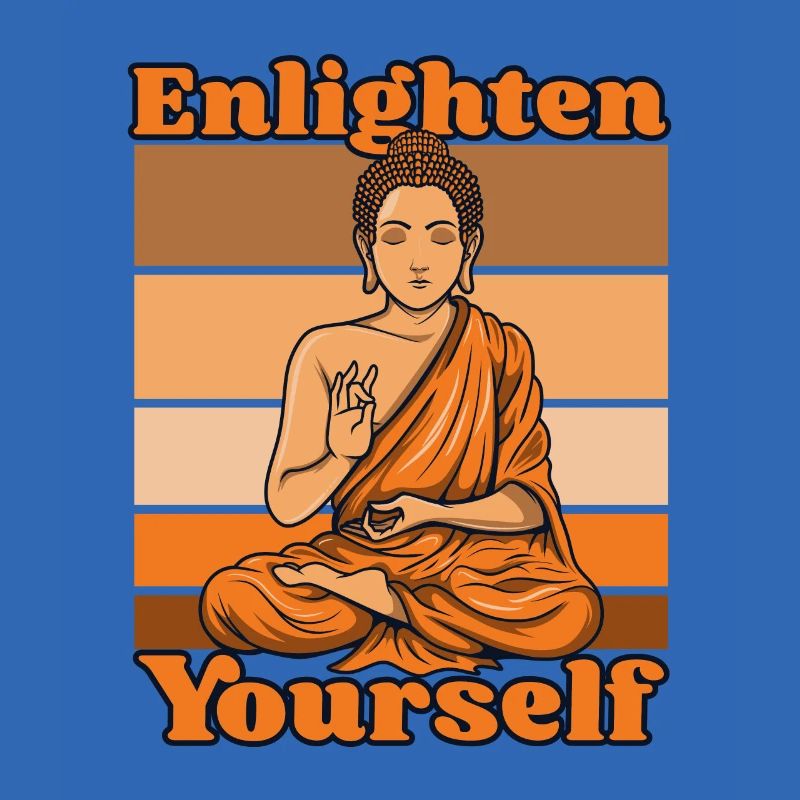 Enlighten Yourself Buddhist Statue Symbol Priest