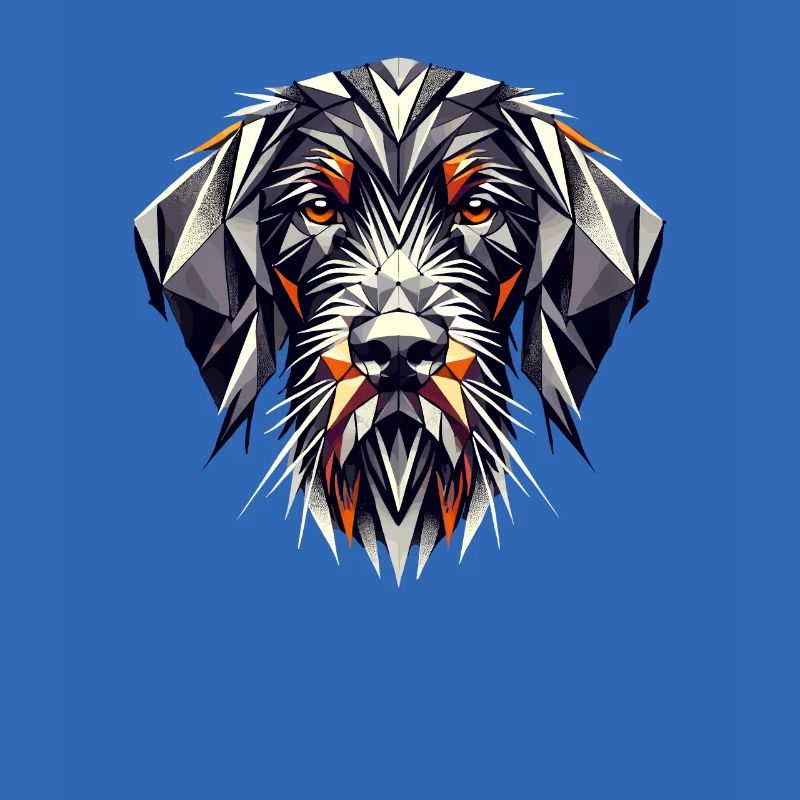 Geometric Art German Wirehaired Pointer