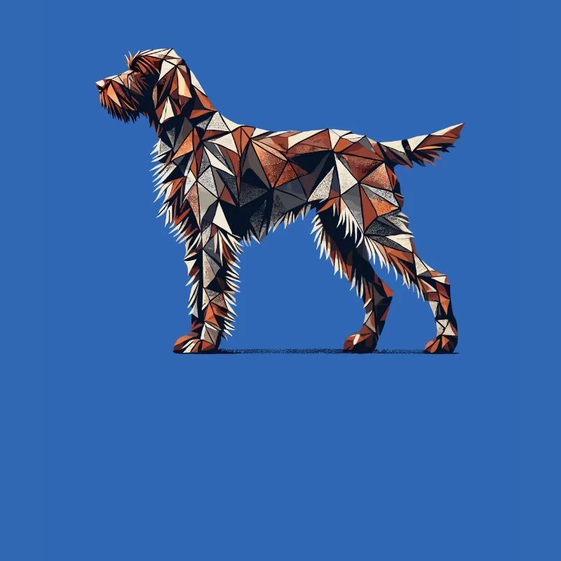 Geometric Art German Wirehaired Pointer