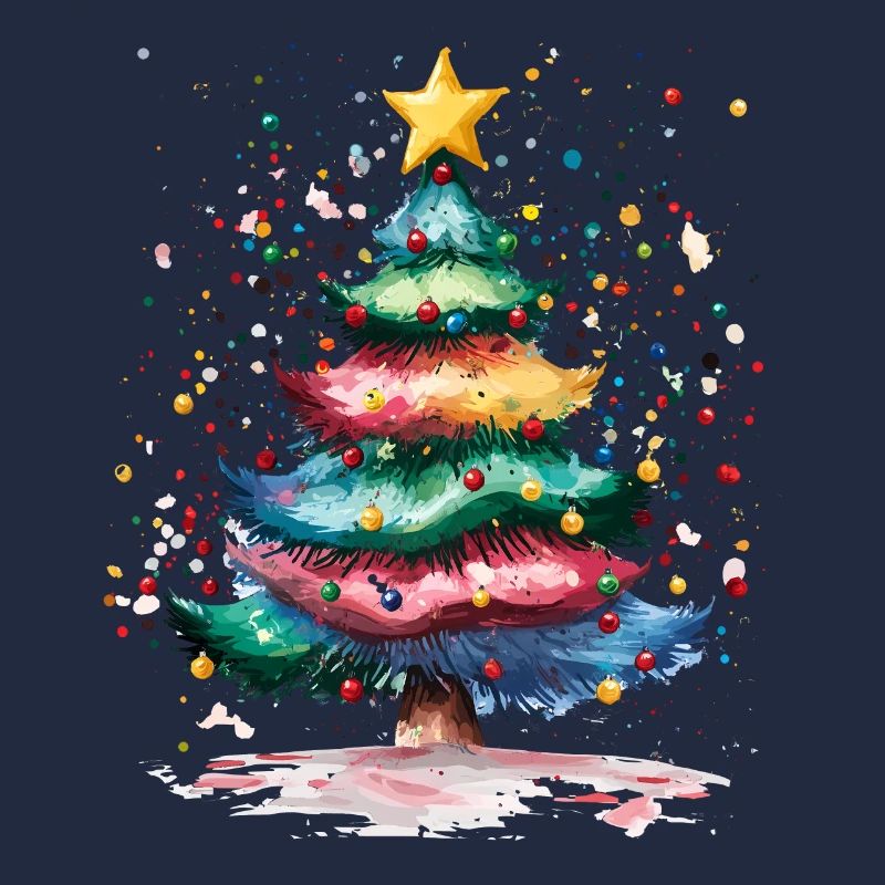 Weihnachtsbaum-festliches Feiertagsdesign mit bunt