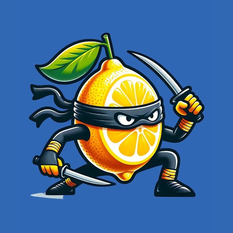 Ninja citron avec épée de samouraï
